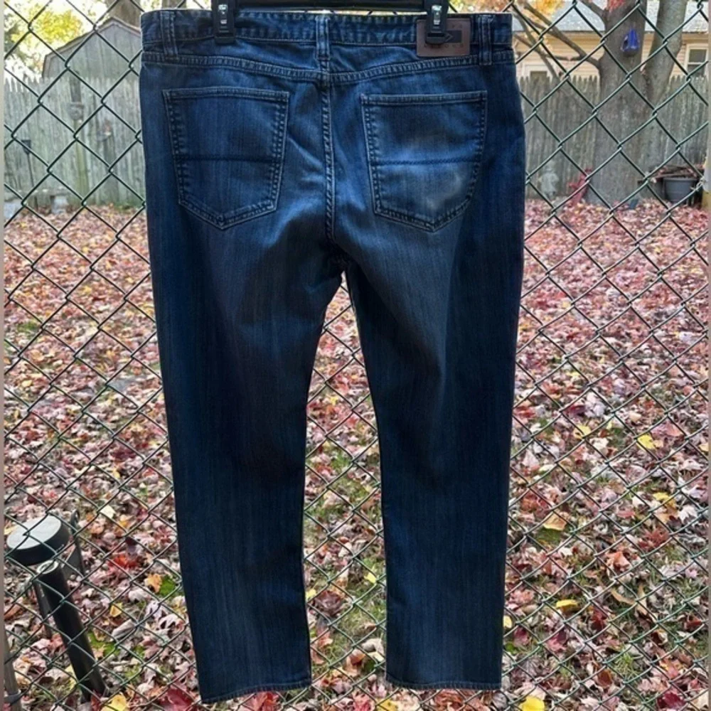 Joseph Abboud Men's Straight‎ Leg Jeans, 38Wx32L (Dark Blue Wash)